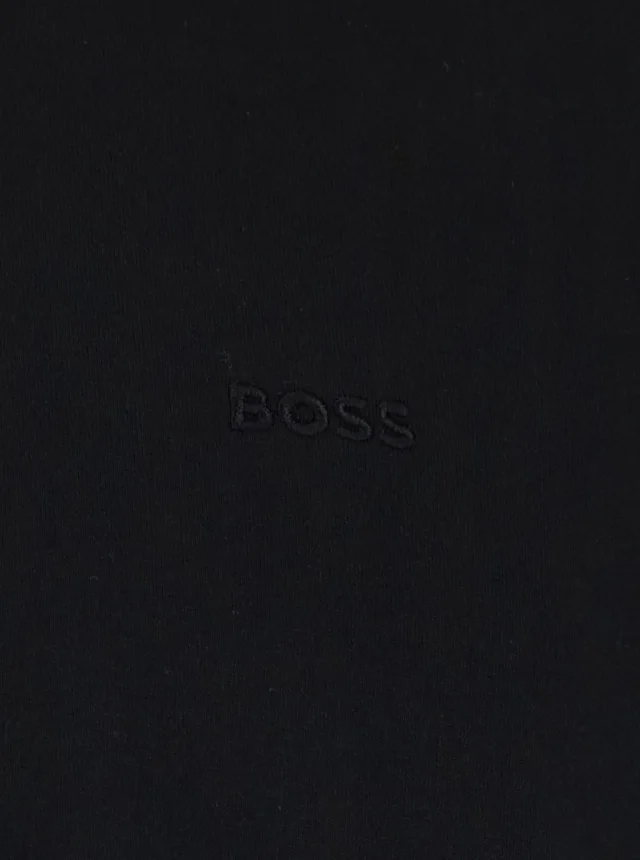 Hugo boss Black T-Shirt with Logo Lettering Embroidery on the Front in Cotton for Men in Black 100% Cotton, photo 5 of 6 from Gaudenzi Boutique
