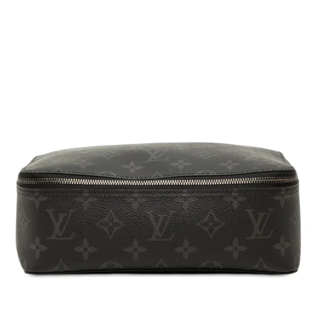 Black Louis Vuitton Monogram Eclipse Toilet Pouch GM Clutch Bag in Black Coated canvas from Designer Revival