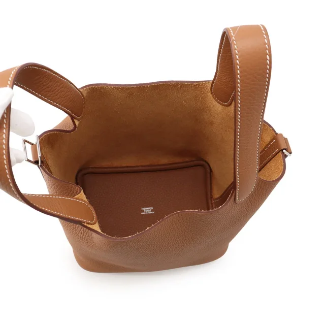 Hermès Picotin Lock Gold Taurillon Clemence Size PM in Gold Clemence leather from GALLERY RARE, photo 5 of 11