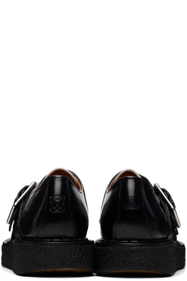 Vivienne Westwood Black & White George Cox Edition Point Toe Monkstraps, photo 2 of 5 from SSENSE