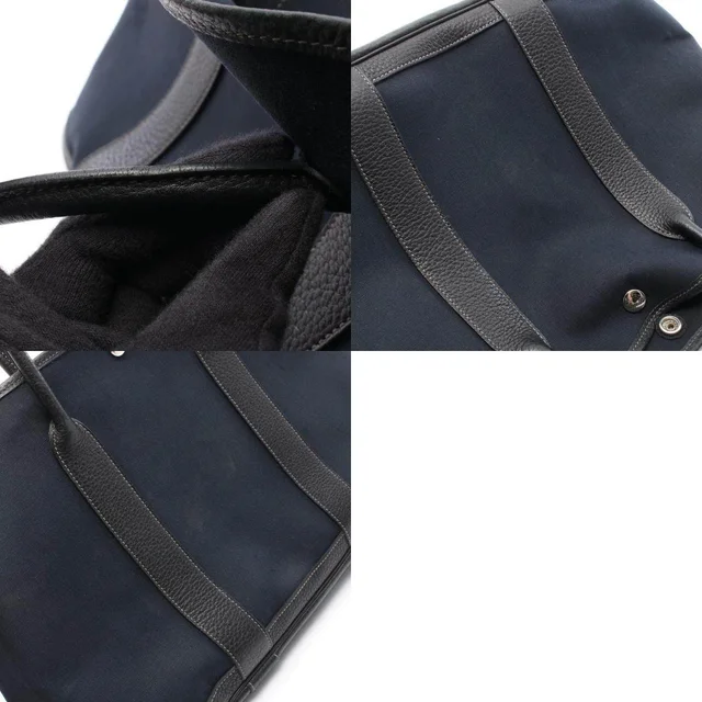 Hermès Garden Party PM Toile Officier Leather Tote Bag in Black Leather from LuxUness, photo 10 of 10
