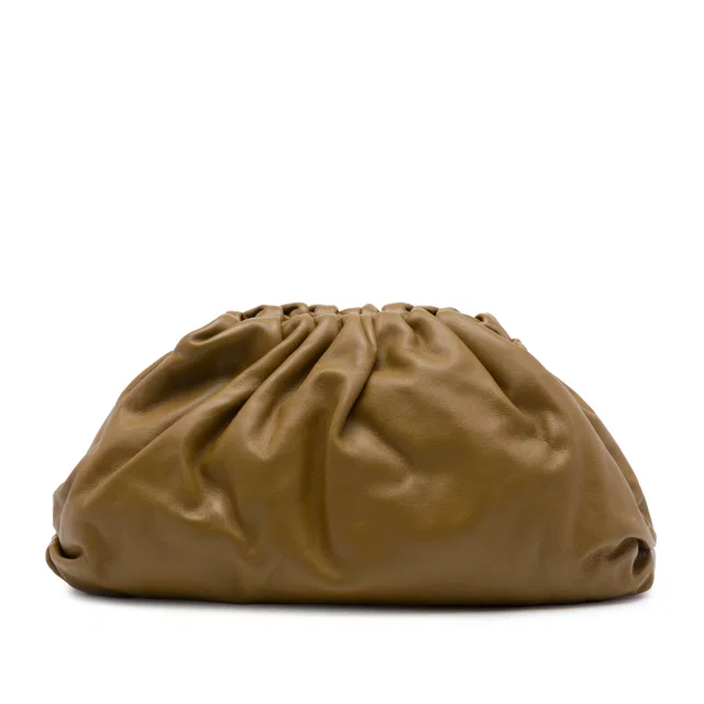 Brown Bottega Veneta Lambskin The Pouch Clutch Bag in Brown Lambskin from Designer Revival