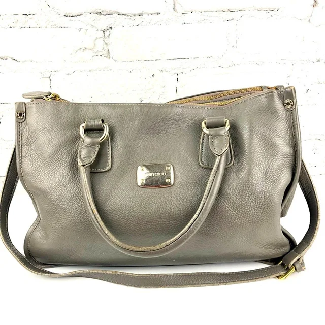 Jimmy Choo Women's Bag - Grey in gray from Depop, photo 2 of 9