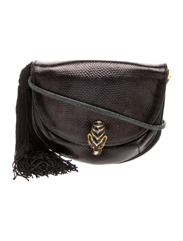 Judith Leiber Leather Crossbody Bag Vintage in black Leather from The RealReal
