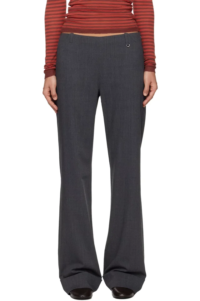 Paloma Wool Gray Lomba Trousers, image 1 of 1 from SSENSE