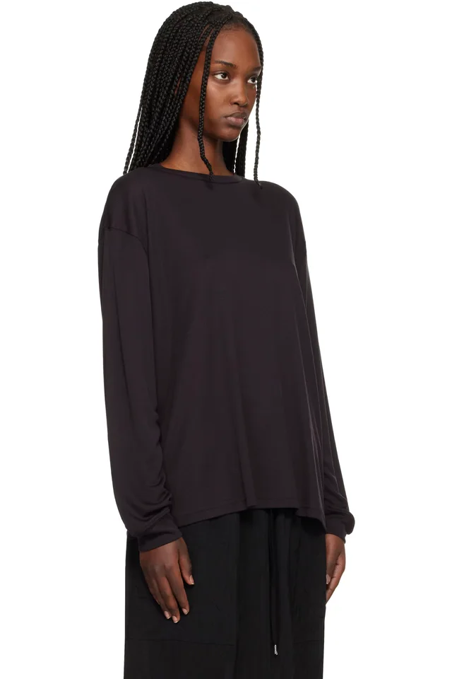 Studio Nicholson Brown Simmons Jersey T-shirt, photo 2 of 4 from SSENSE