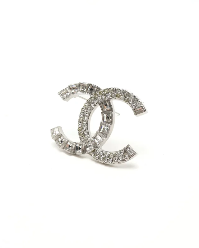 Chanel Coco Mark Rhinestone Brooch from A Retro Tale, photo 3 of 6