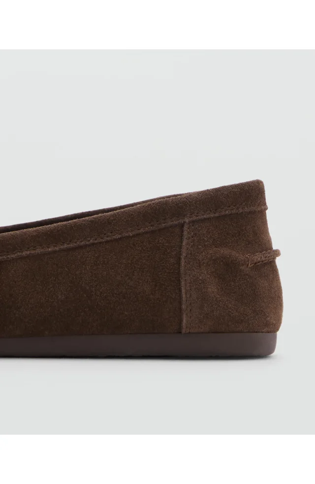 MANGO Suede Penny Loafer in Brown, photo 4 of 4 from Nordstrom Rack