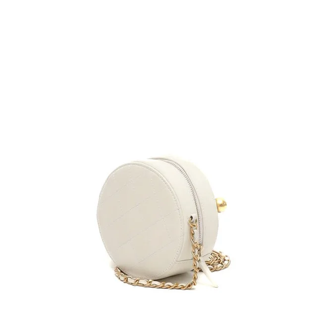Chanel CC Pearl Round Clutch Bag in Leather from A Retro Tale, photo 3 of 9