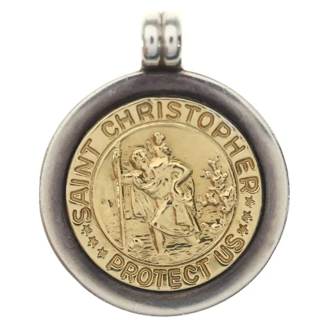 Tiffany & Co. St Christopher Pendant Yellow Gold Silver 18k in Yellow from The Reluxe