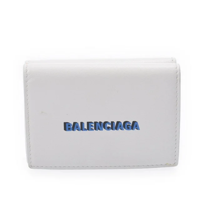 Balenciaga Cash Compact Wallet White Calfskin Tri Fold in white Calfskin from Poshmark, photo 1 of 1
