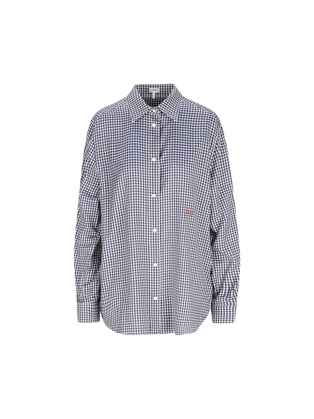 Loewe Long Sleeve Checked Shirt, photo 2 of 9 from SENSER