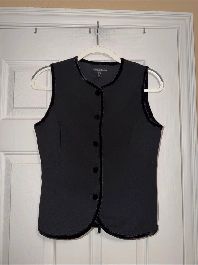 Christian Lacroix Velvet Trim Top in black Velvet from Poshmark