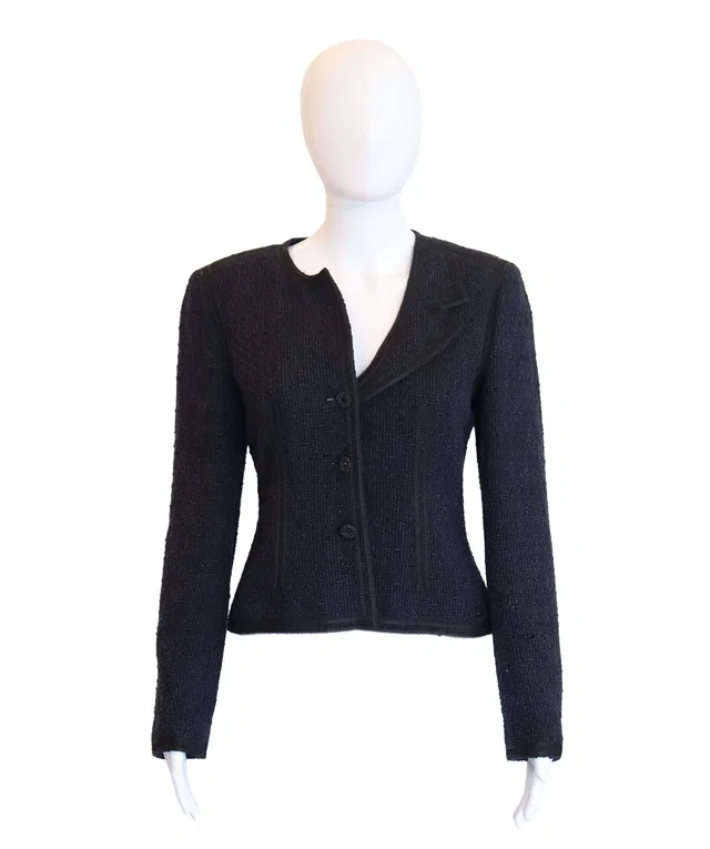 Chanel Blue tweed jacket in Blue Tweed from Luxury Promise