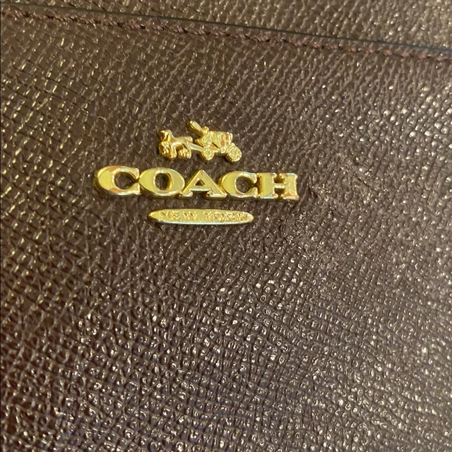 Coach Dark Brown Leather Messenger Bag in brown|red Leather from Poshmark