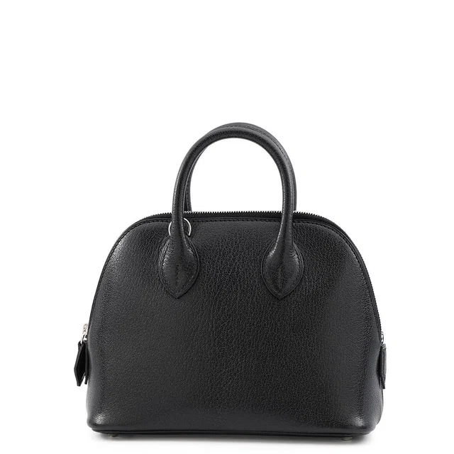 Hermès Bolide 1923 Sangle Cortage Black Chevre Shamqila Size Mini in Black Goatskin from GALLERY RARE