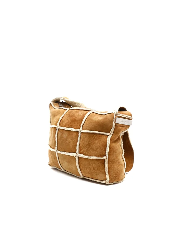 Chanel CC Mouton Patchwork Bag in Suede from A Retro Tale, photo 2 of 12