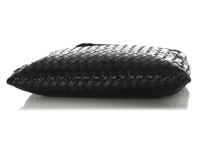 Bottega Veneta Small Black Intrecciato Hop Bag in Black Woven leather from Ann's Fabulous Finds, photo 7 of 10