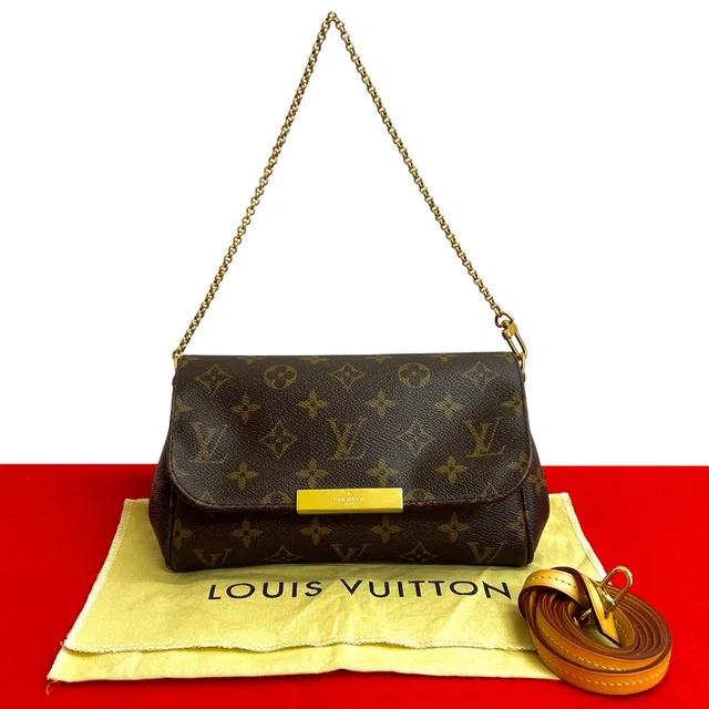 Louis Vuitton Bagged Favorite PM Monogram Leather 2-Way Shoulder Bag Brown in Brown Leather from The Reluxe
