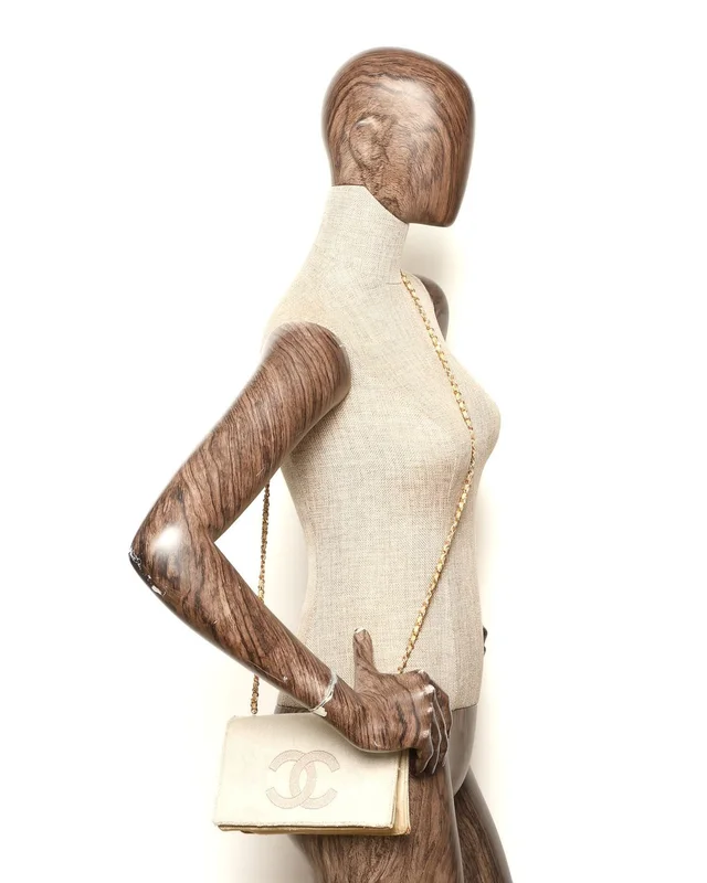 Chanel CC Linen Wallet on Chain Bag in Leather from A Retro Tale, photo 14 of 14