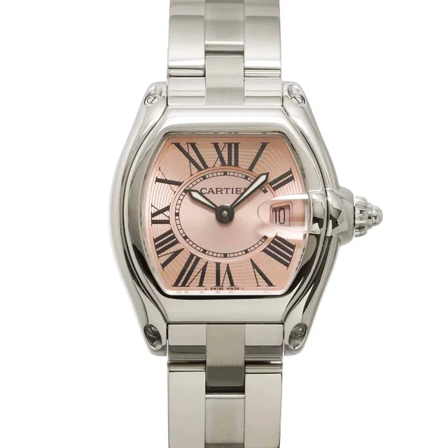 Cartier Roadster SM Watch Date Pink Quartz in Pink from The Reluxe