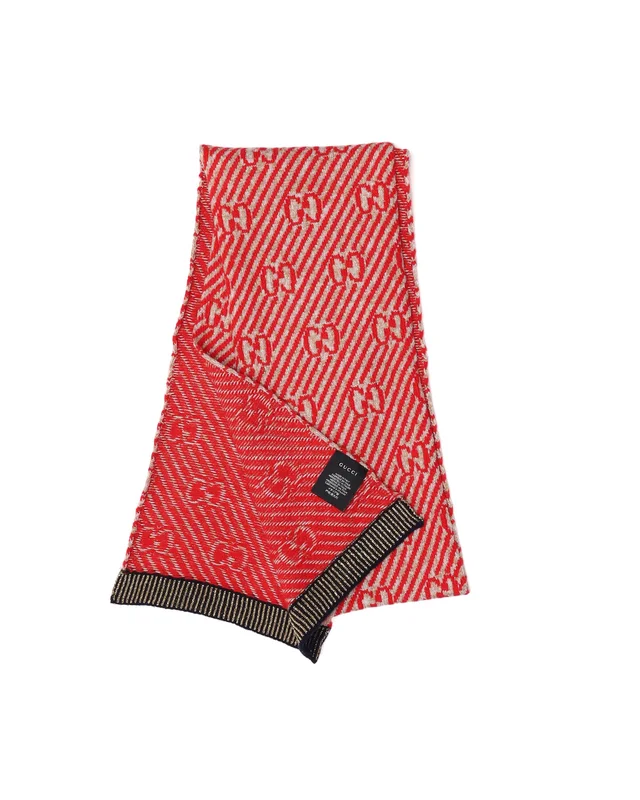 Gucci GG Glitter Wool Scarf in Wool from A Retro Tale, photo 2 of 2