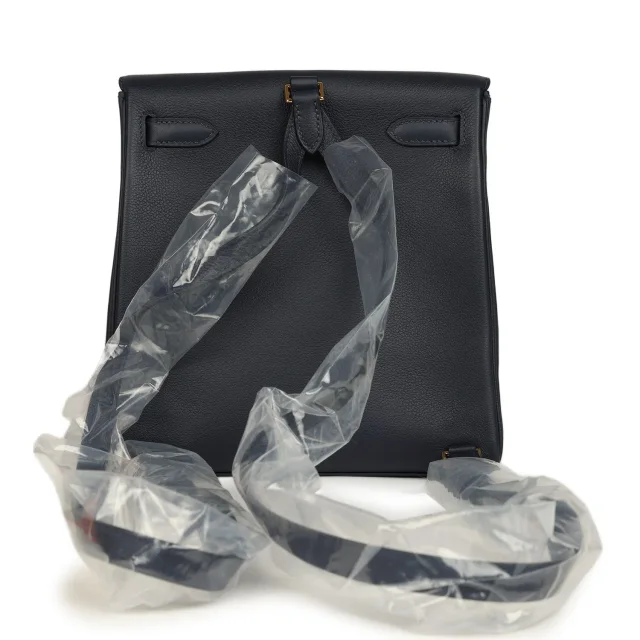 Hermès Kelly Ado II Backpack Bleu Nuit Evercolor Gold Hardware in Blue Evercolor from Madison Avenue Couture, photo 1 of 1