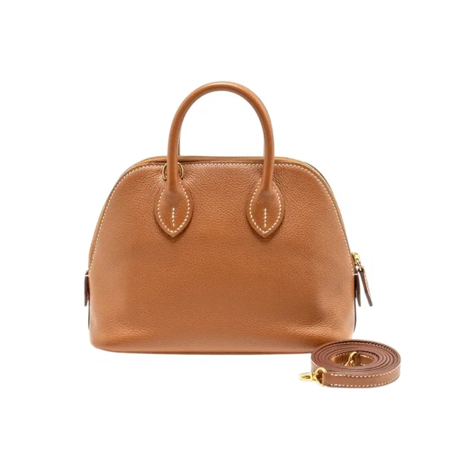 Hermès Mini Bolide Evercolor Gold GHW Stamp Y in Gold from Luxury Promise