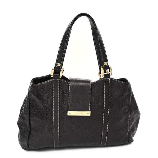 Gucci GG Monogram Guccissima Tote Leather Bag - Brown in Brown Leather from H&T