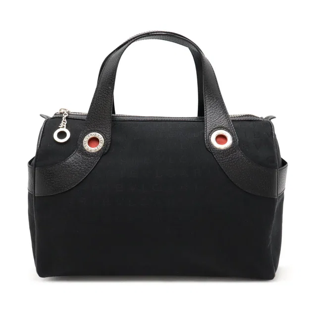 Bvlgari Logo Mania Canvas Leather Handbag in Canvas from LuxUness