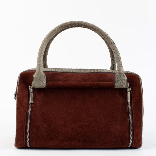 Delvaux Burgundy Suede/Poisson Charlotte Bag in Burgundy Suede from Labellov