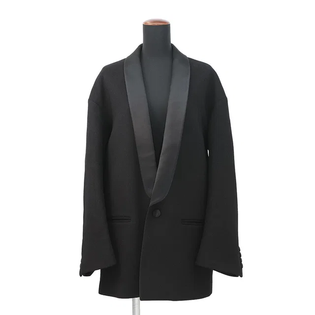 Celine Cashmere tuxedo coat Size 34 Black2M02B6700 Cashmere100% in Cashmere from GALLERY RARE