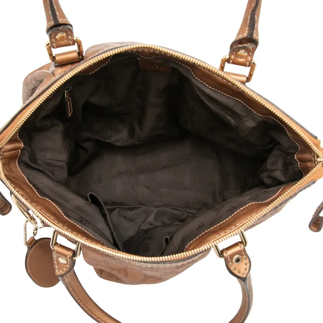 Brown Gucci Guccissima Sukey Satchel in Brown Leather from Designer Revival, photo 2 of 2