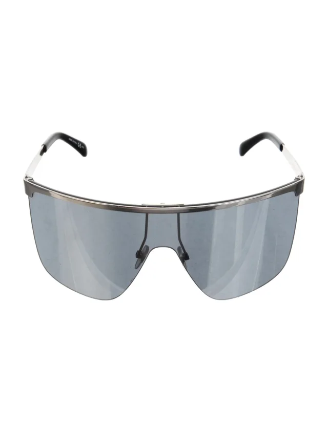 Givenchy Shield Mirrored Sunglasses in black from The RealReal