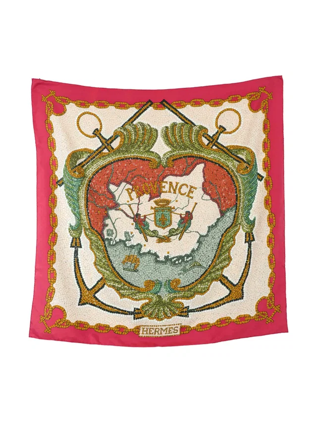 Hermès Provence Silk Scarf in Silk from Arcade Vintage