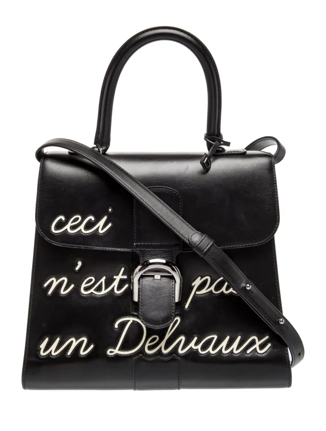 Delvaux Leather L'Humour Brillant MM in black Leather from The RealReal