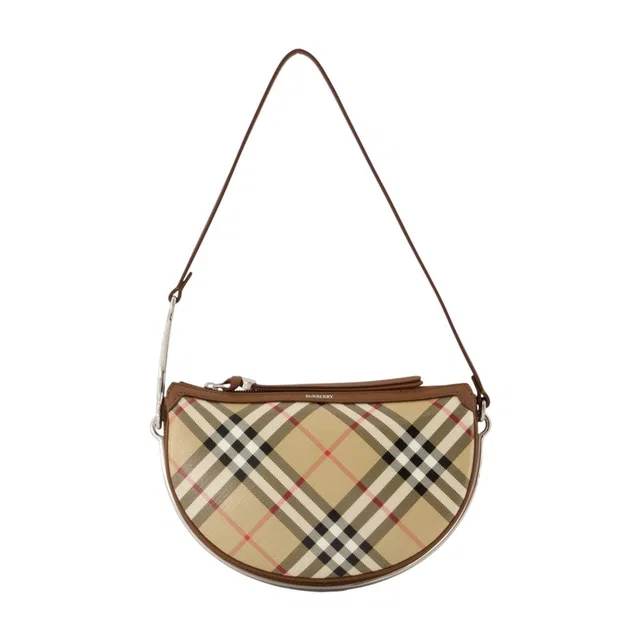 Burberry Shoulder Bag — Beige Cotton in Beige Leather from HEWI