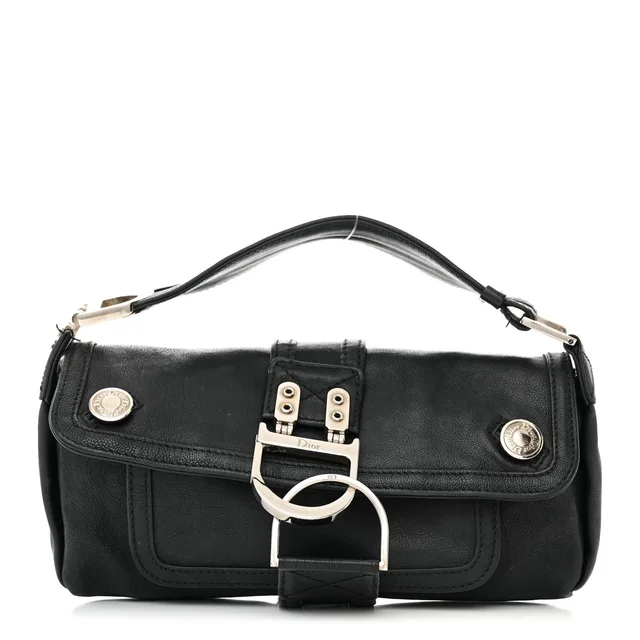 Dior Flight Mini Clutch Calfskin Leather Bag - Black in Black Calfskin from H&T