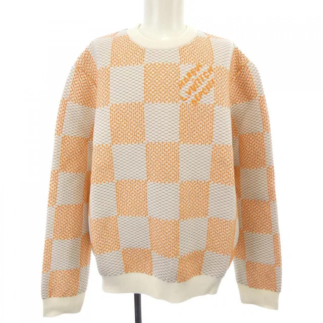 Louis Vuitton Damier Jagade Cotton Pullover Knit Sweater from The Reluxe