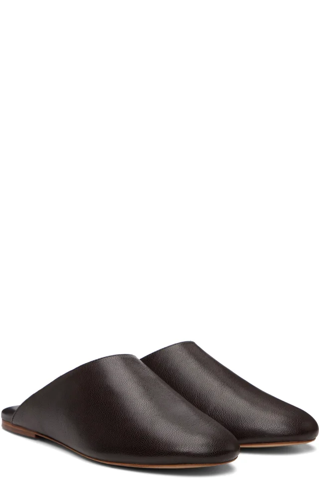 A.P.C. Brown 'Les Mules' Slip-on Loafers, photo 4 of 4 from SSENSE