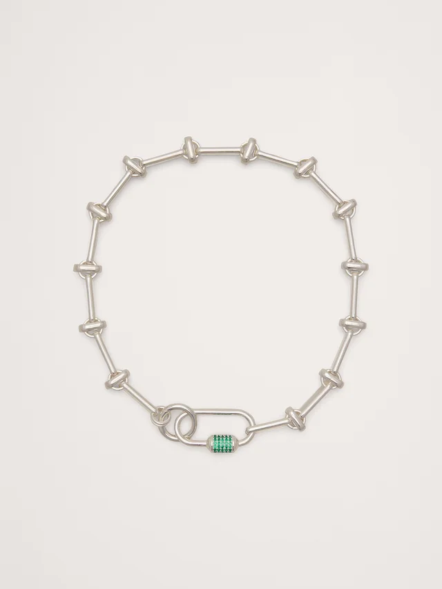 Carabiner Chain Necklace in Metallic, image 1 of 1 from Banana Republic (US)