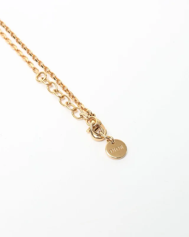 Dior Petit CD Rhinestone Necklace in Resin from A Retro Tale, photo 6 of 10