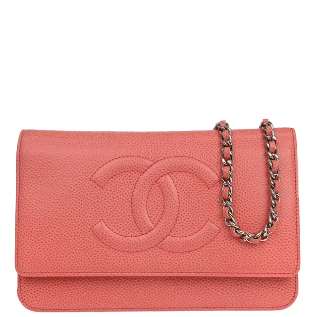 Chanel 2012-2013 Orange Caviar Skin Timeless WOC Wallet on Chain Shoulder Bag in Orange Caviar leather from AMORE Vintage Tokyo