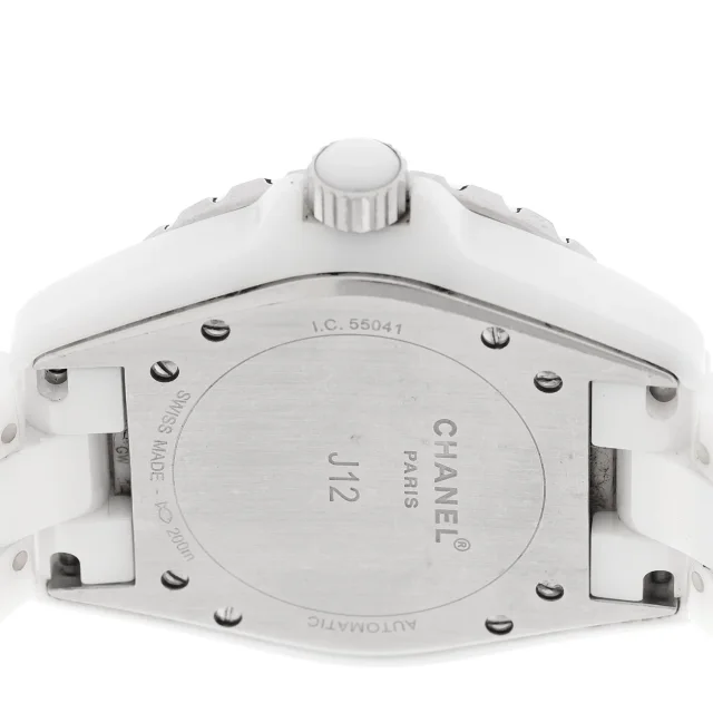 Chanel Stainless Steel Ceramic Diamond Dial 38mm J12 Automatic Watch White in White Ceramic from FASHIONPHILE, photo 4 of 4