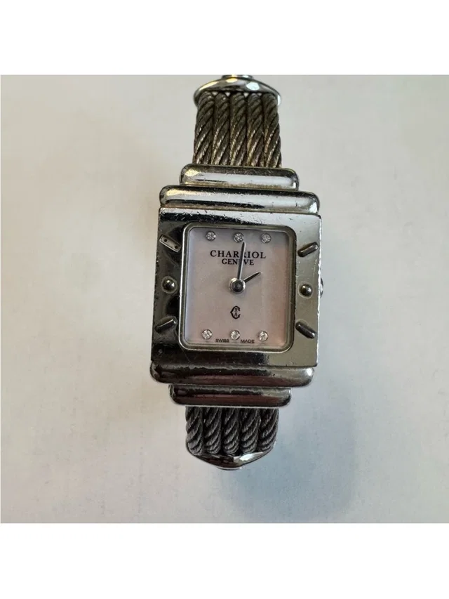 Charriol Silver-Tone Cable Bracelet Watch With Mother-Of-Pearl Dial in silver|gray|white from Poshmark
