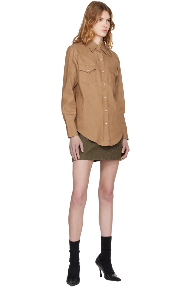 A.P.C. Brown Western Shirt, photo 4 of 4 from SSENSE
