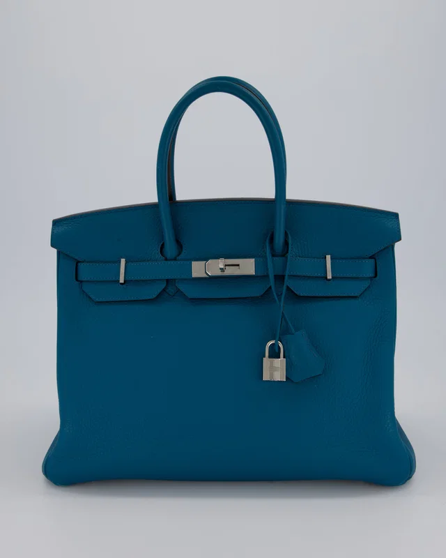 Hermès Birkin 35cm Bag in Blue Togo leather from Sellier