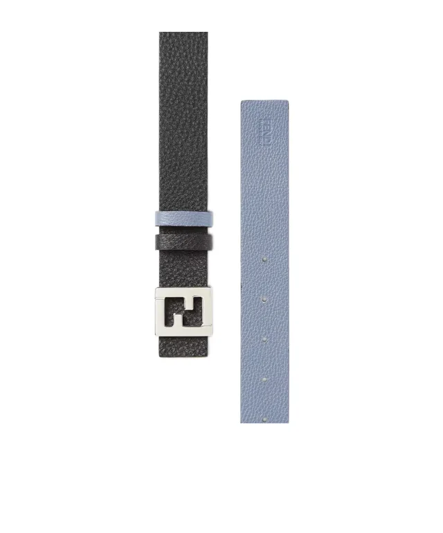 Fendi Light blue and black leather 30 mm reversible belt, photo 3 of 3 from SENSER