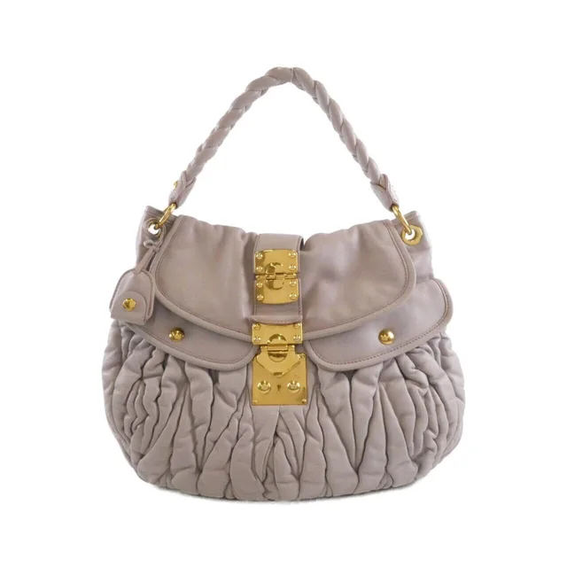 Miu Miu RR1300 bag in GRAY / GOLD metal fittings leather from KOMEHYO