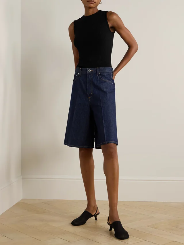 AGOLDE Binx ribbed stretch-Lyocell and organic cotton-blend tank in Black, photo 2 of 2 from NET-A-PORTER (Canada)